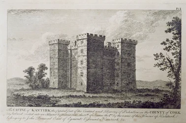 Das Schloss von Kanturk, County Cork, Irland in den 1800er Jahren, aus 