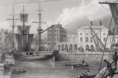 Das Zollhaus, Limerick, Irland in den 1830er Jahren, aus 