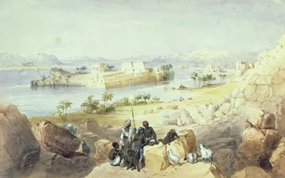 Die Insel Philae, Blick auf den Nil