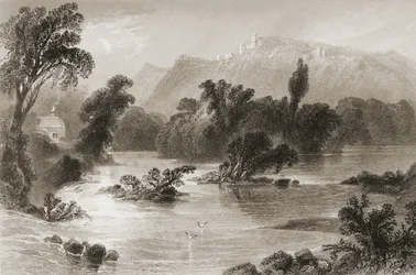 Das Treffen des Wassers, Vale of Avoca, County Wicklow, aus 