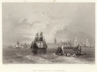 Der Mersey in Liverpool