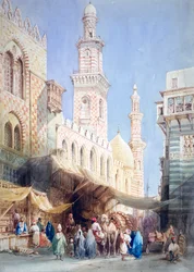 Die Sharia El Gohargiyeh, Kairo, 19. Jahrhundert