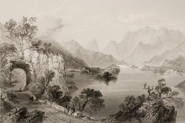 Der Obere See in Killarney, County Killarney, Irland, aus 