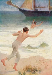 Ich sprang über Bord im selben Moment, als Jack ins Meer sprang