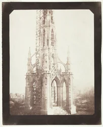 Scott-Denkmal im Bau, 1844