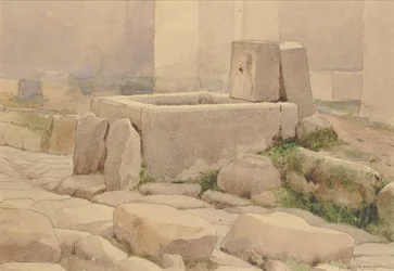 Pompejanischer Brunnen und Pferdetränke, 1880