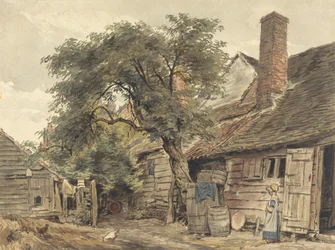 Hinterhof eines Häuschens