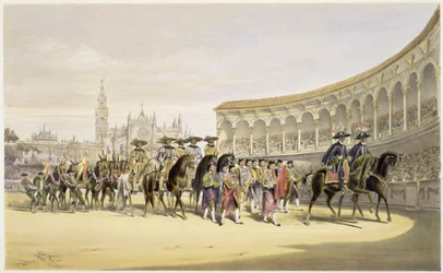Einzug der Toreros in Prozession, 1865