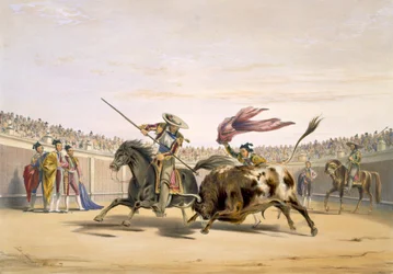 Der Stier folgt dem Angriff, 1865