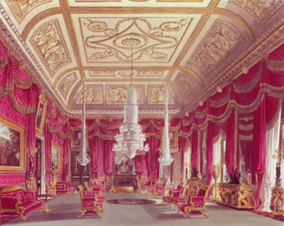 Das Karmesinrote Zeichenzimmer, Carlton House aus Pyne