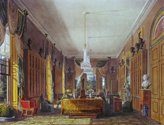 Die Bibliothek der Königin, Frogmore, aus Pyne