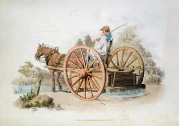 Bewässerungswagen zur Staubbindung auf Straßen, 1808