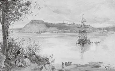 Ansicht der Stadt und Festung von Quebec, AD 1759