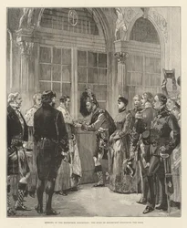 Eröffnung der Edinburgh-Ausstellung, der Herzog von Edinburgh schließt die Tür auf