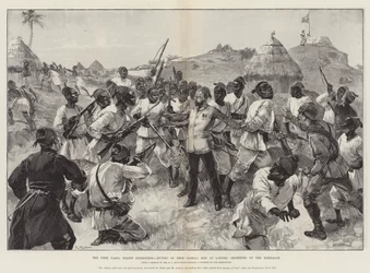 Die Emin-Pascha-Entlastungsexpedition, Meuterei von Emin Paschas Männern in Labore, Beginn der Rebellion