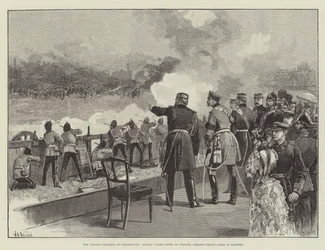 Der deutsche Kaiser in Portsmouth, Angriff unter dem Schutz von Colonel Crease