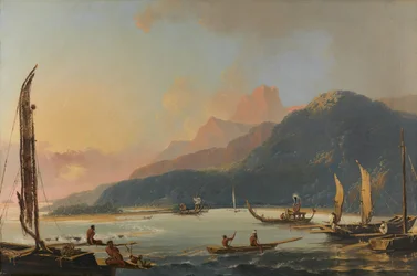 Eine Ansicht der Matavai-Bucht auf der Insel Otaheite [Tahiti]