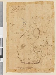 Seite 37a Eine Skizze von Block Island, Breite des Südlichen Kopfes 41: 9 N