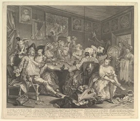 Der Lebenswandel eines Wüstlings, Tafel 3, 25. Juni 1735