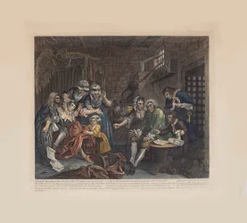 Ein Wüstlingslauf, Platte 7: Die Gefängnisszene, ca. 1735