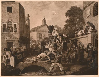 Chairing the Members, Platte IV aus The Humours of an Election, 1757