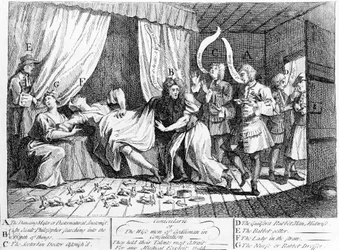 Cunicularii oder die Weisen von Godliman in Beratung, 1726