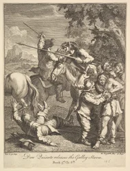 Don Quijote befreit die Galeerensklaven