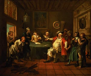 Falstaff untersucht seine Rekruten aus Henry IV von Shakespeare