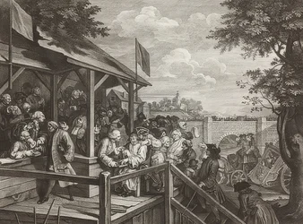 Die Parlamentswahlen. Blatt 3: Die Stimmabgabe