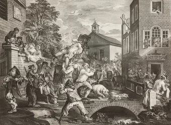 Die Parlamentswahlen. Blatt 4: Der Triumphzug der Abgeordneten. 1758