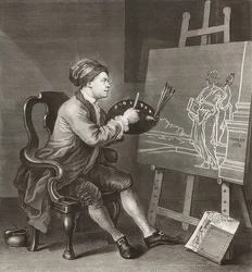 Hogarth malt die komische Muse