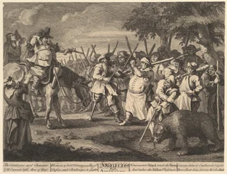 Hudibras erstes Abenteuer, zwölf große Illustrationen für Samuel Butlers Hudibras..., Februar 1725-26