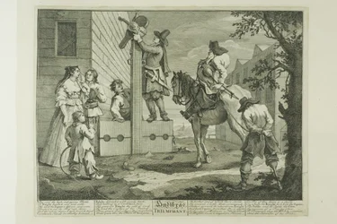Hudibras triumphierend, Tafel vier aus Hudibras