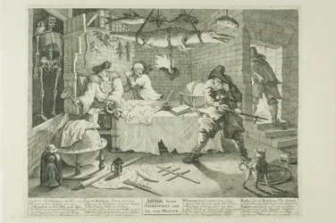 Hudibras und Sidrophel, Tafel acht aus Hudibras