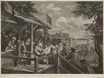 Humours of An Election (Satz von vier) (Gravur)