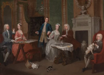 Porträt einer Familie (ca. 1735)