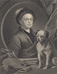 Selbstporträt, graviert von J. Mollison