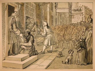 Skizze für Fleiß und Müßiggang - Platte VI, 1747