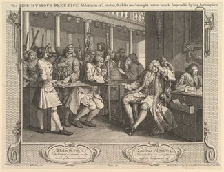 Der fleißige Lehrling, Alderman von London, der faule wird vorgeführt..., 30. September 1747