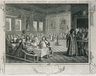 Der fleißige Lehrling, reich geworden und Sheriff von London, Tafel VIII aus 