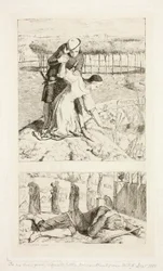 Meine schöne Dame (oben); Von meiner Dame im Tod (unten), Frontispiz zu The Germ, Nr. 1
