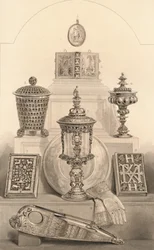 Relikte im Zusammenhang mit Königin Elizabeth, 1886