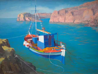 Griechisches Boot vor Rhodos