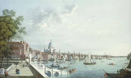 Die Themse vom Somerset House, Blick flussabwärts