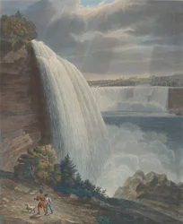 Niagarafälle vom Fuß der Treppe, 1829