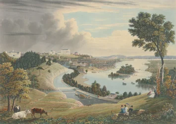 Richmond: Vom Hügel über den Wasserwerken, veröffentlicht 1834