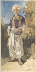 Stehender türkischer Jüngling