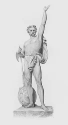 Caractacus, graviert von W. Roffe nach der Statue von J. H. Foley, RA (Gravur)