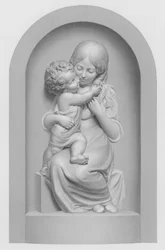 Die Schwester und der Bruder, graviert von W. Roffe nach dem Alto-Relievo von A. Munro