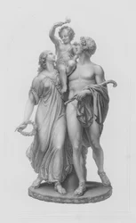 Der Triumph der Liebe, graviert von W. Roffe nach der Marmorgruppe von P. Mac Dowell, RA (Gravur)